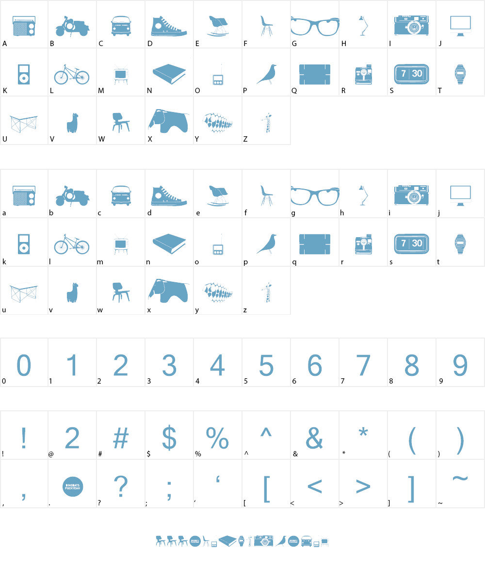 Cool Stuff Font Character